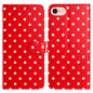 Small Dots Pattern Vegan Leather Phone Case, For iPhone 14 Pro Max, For iPhone SE 2022 / SE 2020 / 7 / 8, For iPhone 13 Pro Max, For iPhone 13 Pro