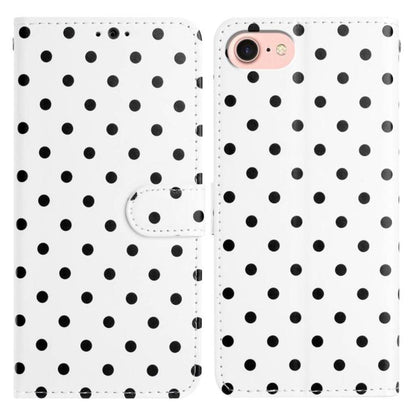 Small Dots Pattern Vegan Leather Phone Case, For iPhone 14 Pro Max, For iPhone SE 2022 / SE 2020 / 7 / 8, For iPhone 13 Pro Max, For iPhone 13 Pro