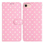 Small Dots Pattern Vegan Leather Phone Case, For iPhone 14 Pro Max, For iPhone SE 2022 / SE 2020 / 7 / 8, For iPhone 13 Pro Max, For iPhone 13 Pro