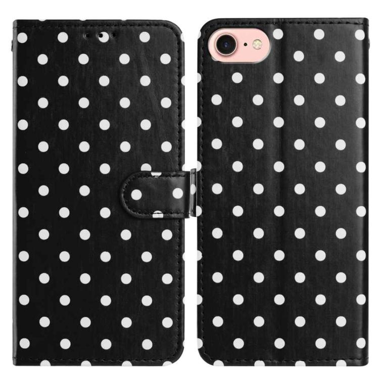 Small Dots Pattern Vegan Leather Phone Case, For iPhone 14 Pro Max, For iPhone SE 2022 / SE 2020 / 7 / 8, For iPhone 13 Pro Max, For iPhone 13 Pro