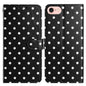 Small Dots Pattern Vegan Leather Phone Case, For iPhone 14 Pro Max, For iPhone SE 2022 / SE 2020 / 7 / 8, For iPhone 13 Pro Max, For iPhone 13 Pro