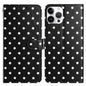 Small Dots Pattern Vegan Leather Phone Case, For iPhone 13, For iPhone 13 mini, For iPhone 12 Pro Max, For iPhone 12 / 12 Pro