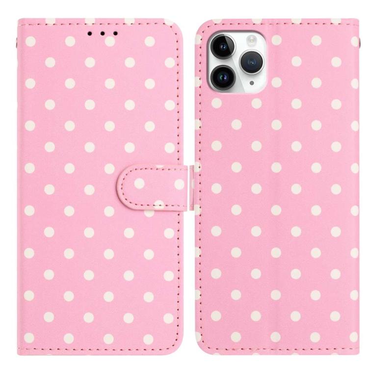 Small Dots Pattern Vegan Leather Phone Case, For iPhone 11 Pro Max, For iPhone 11, For iPhone 11 Pro, For iPhone X / XS