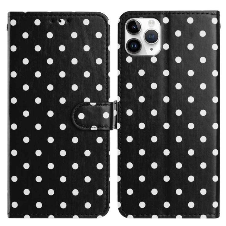 Small Dots Pattern Vegan Leather Phone Case, For iPhone 11 Pro Max, For iPhone 11, For iPhone 11 Pro, For iPhone X / XS