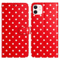 Small Dots Pattern Vegan Leather Phone Case, For iPhone 11 Pro Max, For iPhone 11, For iPhone 11 Pro, For iPhone X / XS