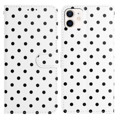 Small Dots Pattern Vegan Leather Phone Case, For iPhone 11 Pro Max, For iPhone 11, For iPhone 11 Pro, For iPhone X / XS