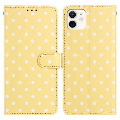 Small Dots Pattern Vegan Leather Phone Case, For iPhone 11 Pro Max, For iPhone 11, For iPhone 11 Pro, For iPhone X / XS