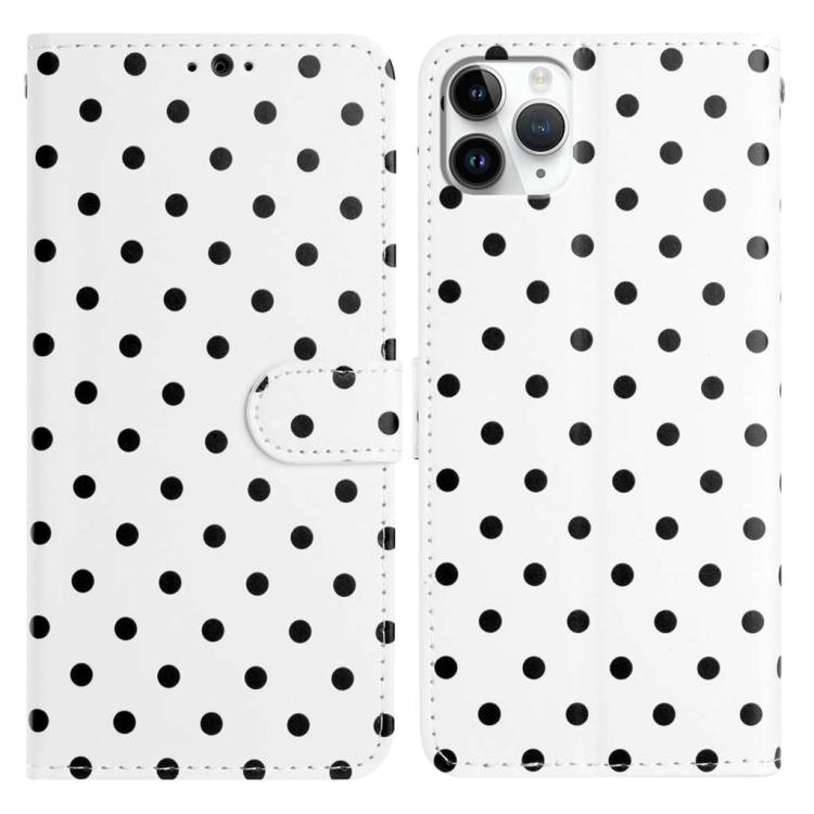 Small Dots Pattern Vegan Leather Phone Case, For iPhone 11 Pro Max, For iPhone 11, For iPhone 11 Pro, For iPhone X / XS