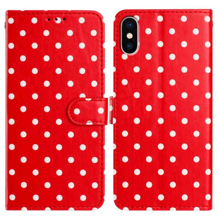 Small Dots Pattern Vegan Leather Phone Case, For iPhone 11 Pro Max, For iPhone 11, For iPhone 11 Pro, For iPhone X / XS