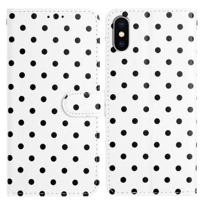 Small Dots Pattern Vegan Leather Phone Case, For iPhone 11 Pro Max, For iPhone 11, For iPhone 11 Pro, For iPhone X / XS