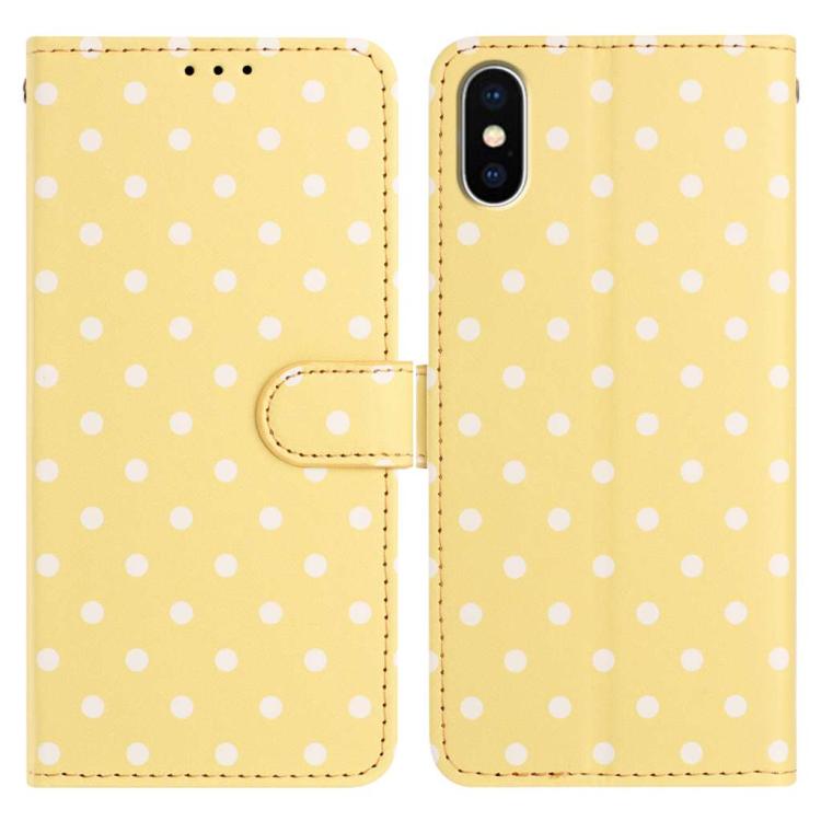 Small Dots Pattern Vegan Leather Phone Case, For iPhone 11 Pro Max, For iPhone 11, For iPhone 11 Pro, For iPhone X / XS