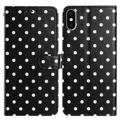Small Dots Pattern Vegan Leather Phone Case, For iPhone 11 Pro Max, For iPhone 11, For iPhone 11 Pro, For iPhone X / XS