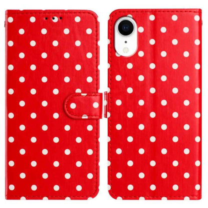 Small Dots Pattern Vegan Leather Phone Case, For iPhone XR, For iPhone XS Max, For iPhone 8 Plus / 7 Plus