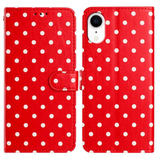 Small Dots Pattern Vegan Leather Phone Case, For iPhone XR, For iPhone XS Max, For iPhone 8 Plus / 7 Plus