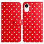 Small Dots Pattern Vegan Leather Phone Case, For iPhone XR, For iPhone XS Max, For iPhone 8 Plus / 7 Plus