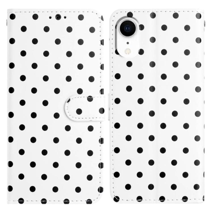 Small Dots Pattern Vegan Leather Phone Case, For iPhone XR, For iPhone XS Max, For iPhone 8 Plus / 7 Plus