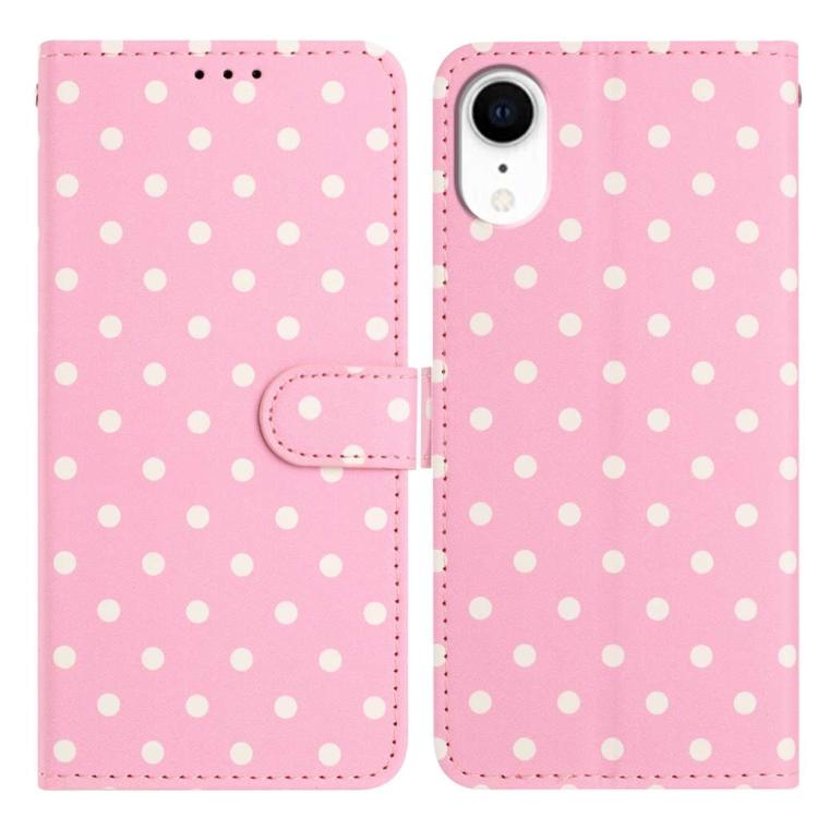 Small Dots Pattern Vegan Leather Phone Case, For iPhone XR, For iPhone XS Max, For iPhone 8 Plus / 7 Plus