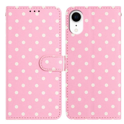 Small Dots Pattern Vegan Leather Phone Case, For iPhone XR, For iPhone XS Max, For iPhone 8 Plus / 7 Plus