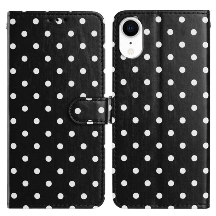 Small Dots Pattern Vegan Leather Phone Case, For iPhone XR, For iPhone XS Max, For iPhone 8 Plus / 7 Plus