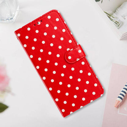Small Dots Pattern Vegan Leather Phone Case, For iPhone 17e / 16e, For iPhone 17 Pro Max, For iPhone 17 Pro, For iPhone 17