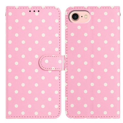 Small Dots Pattern Vegan Leather Phone Case, For iPhone 17e / 16e, For iPhone 17 Pro Max, For iPhone 17 Pro, For iPhone 17