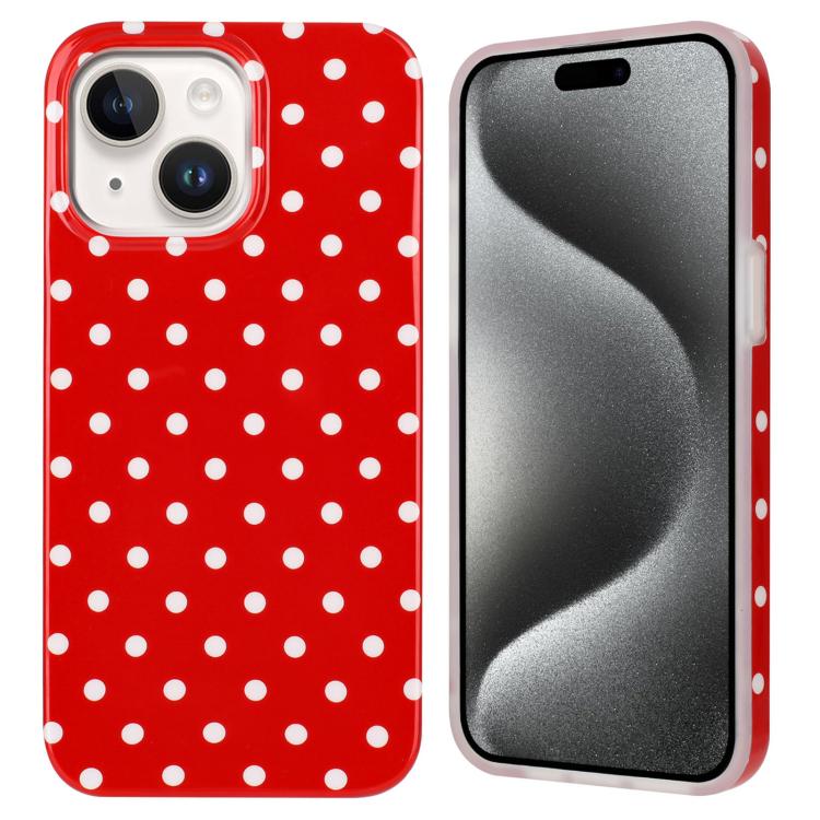 IMD Colorful Dots Pattern TPU Full Coverage Phone Case, For iPhone 15 Plus, For iPhone 15, For iPhone 14 Plus