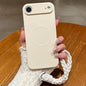 Solid Color Liquid Silicone Magnetic Phone Case with Lanyard, For iPhone Air