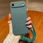 Solid Color Liquid Silicone Magnetic Phone Case with Lanyard, For iPhone Air