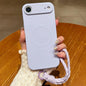 Solid Color Liquid Silicone Magnetic Phone Case with Lanyard, For iPhone Air