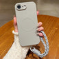Solid Color Liquid Silicone Magnetic Phone Case with Lanyard, For iPhone 17e / 16e