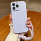 Solid Color Liquid Silicone Magnetic Phone Case with Lanyard, For iPhone 11 Pro Max