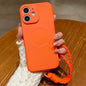 Solid Color Liquid Silicone Magnetic Phone Case with Lanyard, For iPhone 11