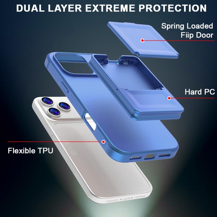 Skin Feel TPU Hidden Mirror Card Bag Phone Case with Stand, For iPhone 17 Pro Max, For iPhone 17 Pro, For iPhone 17, For iPhone Air