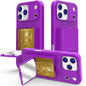 Skin Feel TPU Hidden Mirror Card Bag Phone Case with Stand, For iPhone 17 Pro Max, For iPhone 17 Pro, For iPhone 17, For iPhone Air