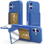 Skin Feel TPU Hidden Mirror Card Bag Phone Case with Stand, For iPhone 17 Pro Max, For iPhone 17 Pro, For iPhone 17, For iPhone Air