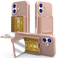 Skin Feel TPU Hidden Mirror Card Bag Phone Case with Stand, For iPhone 17 Pro Max, For iPhone 17 Pro, For iPhone 17, For iPhone Air