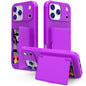 Skin Feel PC Hybrid TPU Horizontal Hidden Mirror Card Bag Phone Case, For iPhone 17 Pro Max, For iPhone 17 Pro, For iPhone 17, For iPhone Air