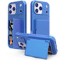 Skin Feel PC Hybrid TPU Horizontal Hidden Mirror Card Bag Phone Case, For iPhone 17 Pro Max, For iPhone 17 Pro, For iPhone 17, For iPhone Air