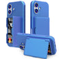 Skin Feel PC Hybrid TPU Horizontal Hidden Mirror Card Bag Phone Case, For iPhone 17 Pro Max, For iPhone 17 Pro, For iPhone 17, For iPhone Air