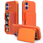 Skin Feel PC Hybrid TPU Horizontal Hidden Mirror Card Bag Phone Case, For iPhone 17 Pro Max, For iPhone 17 Pro, For iPhone 17, For iPhone Air