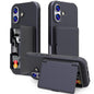Skin Feel PC Hybrid TPU Horizontal Hidden Mirror Card Bag Phone Case, For iPhone 17 Pro Max, For iPhone 17 Pro, For iPhone 17, For iPhone Air