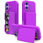 Skin Feel PC Hybrid TPU Horizontal Hidden Mirror Card Bag Phone Case, For iPhone 17 Pro Max, For iPhone 17 Pro, For iPhone 17, For iPhone Air