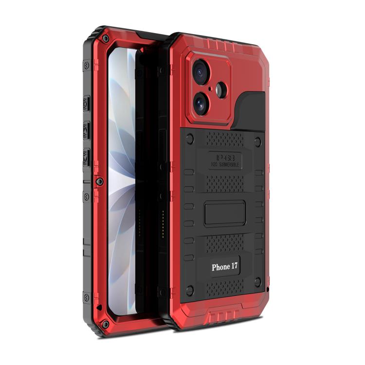 Four-proof Metal Hybrid Silicone Phone Case, For iPhone 17 Pro Max, For iPhone 17 Pro, For iPhone 17, For iPhone Air