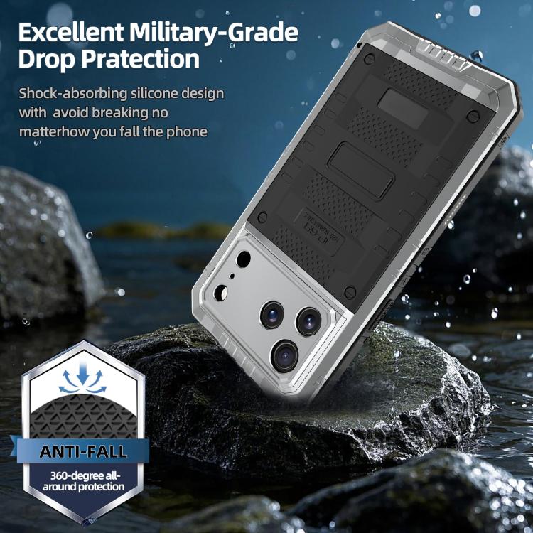 Four-proof Metal Hybrid Silicone Phone Case, For iPhone 17 Pro Max, For iPhone 17 Pro, For iPhone 17, For iPhone Air