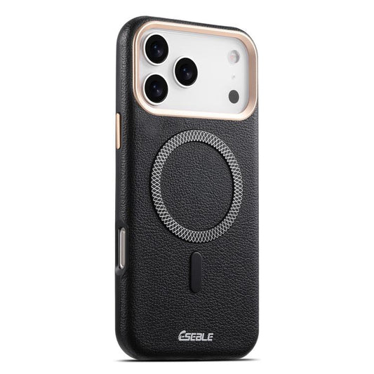 ESEBLE L2 Litchi Texture Metal Lens Magnetic Phone Case, For iPhone 17 Pro Max, For iPhone 17 Pro, For iPhone 17, For iPhone Air, For iPhone 16 Pro Max, For iPhone 16 Pro, For iPhone 16, For iPhone 15 Pro Max