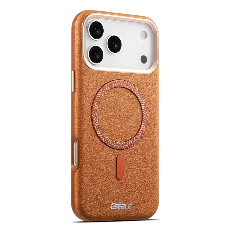 ESEBLE L2 Litchi Texture Metal Lens Magnetic Phone Case, For iPhone 17 Pro Max, For iPhone 17 Pro, For iPhone 17, For iPhone Air, For iPhone 16 Pro Max, For iPhone 16 Pro, For iPhone 16, For iPhone 15 Pro Max