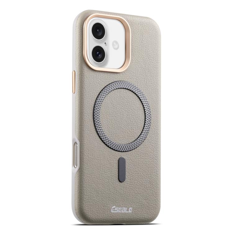 ESEBLE L2 Litchi Texture Metal Lens Magnetic Phone Case, For iPhone 17 Pro Max, For iPhone 17 Pro, For iPhone 17, For iPhone Air, For iPhone 16 Pro Max, For iPhone 16 Pro, For iPhone 16, For iPhone 15 Pro Max