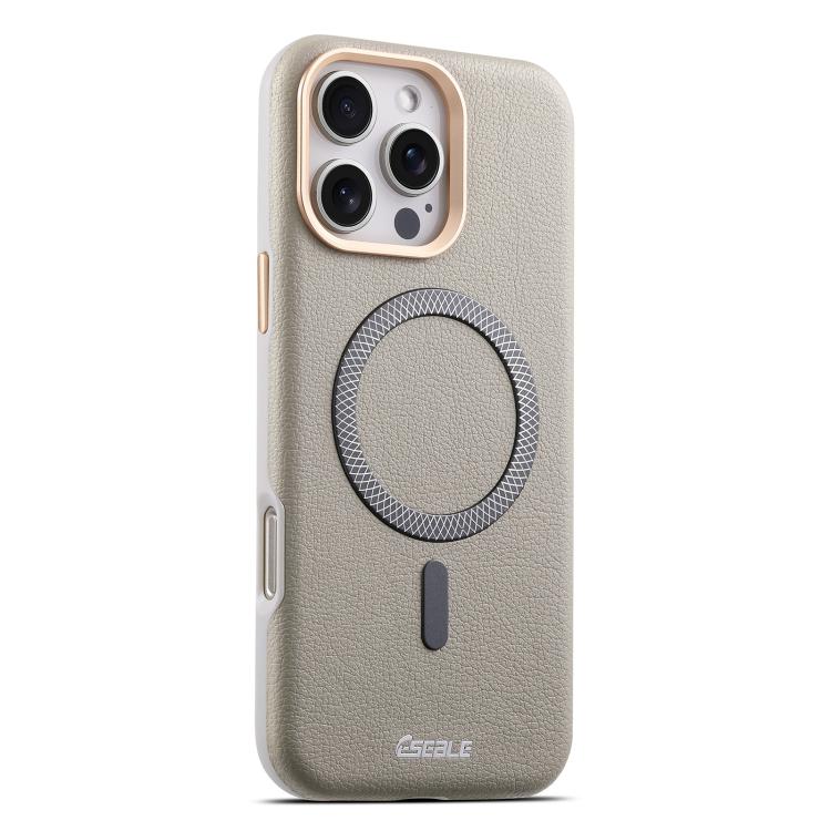 ESEBLE L2 Litchi Texture Metal Lens Magnetic Phone Case, For iPhone 17 Pro Max, For iPhone 17 Pro, For iPhone 17, For iPhone Air, For iPhone 16 Pro Max, For iPhone 16 Pro, For iPhone 16, For iPhone 15 Pro Max