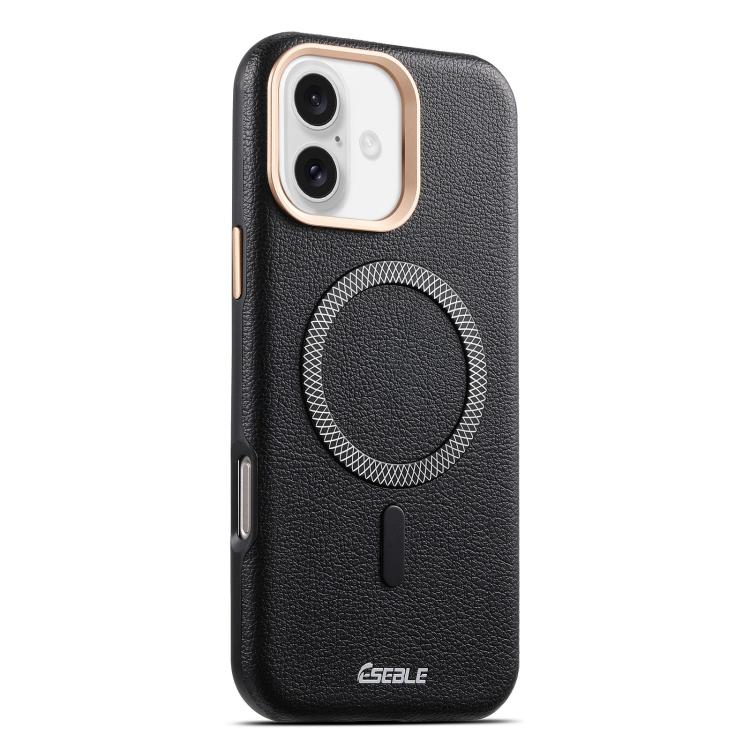ESEBLE L2 Litchi Texture Metal Lens Magnetic Phone Case, For iPhone 17 Pro Max, For iPhone 17 Pro, For iPhone 17, For iPhone Air, For iPhone 16 Pro Max, For iPhone 16 Pro, For iPhone 16, For iPhone 15 Pro Max