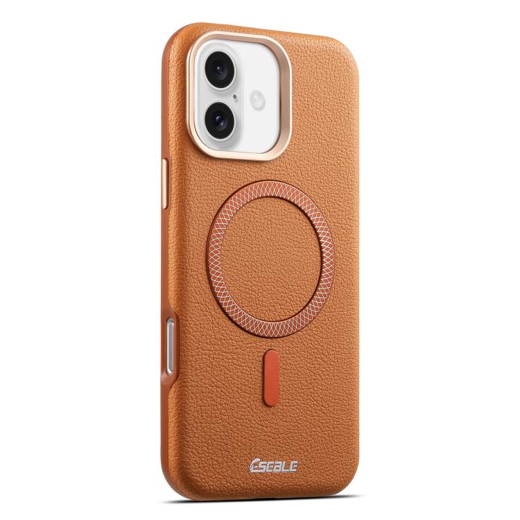 ESEBLE L2 Litchi Texture Metal Lens Magnetic Phone Case, For iPhone 17 Pro Max, For iPhone 17 Pro, For iPhone 17, For iPhone Air, For iPhone 16 Pro Max, For iPhone 16 Pro, For iPhone 16, For iPhone 15 Pro Max
